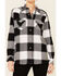 Image #3 - Wrangler Women's Buffalo Plaid Print Long Sleeve Snap Western Flannel Shirt , Black/white, hi-res
