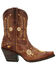 Crush by Durango Women's Golden Wildflower Western Booties - Snip Toe, Sunflower, hi-res
