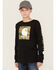 Image #2 - Carhartt Boys' Camo Logo Long Sleeve T-Shirt, Black, hi-res