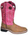 Smoky Mountain Youth Girls' Tracie Western Boots - Square Toe, Brown/pink, hi-res