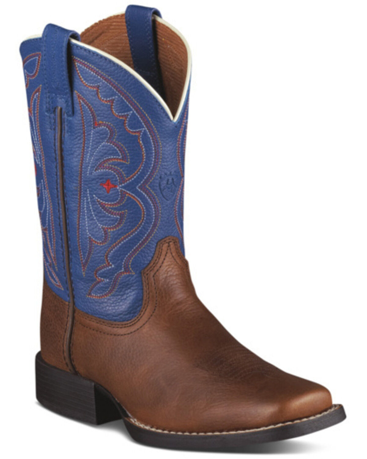 Image #1 - Ariat Little Boys' Quickdraw Western Boots - Broad Square Toe, Brown, hi-res