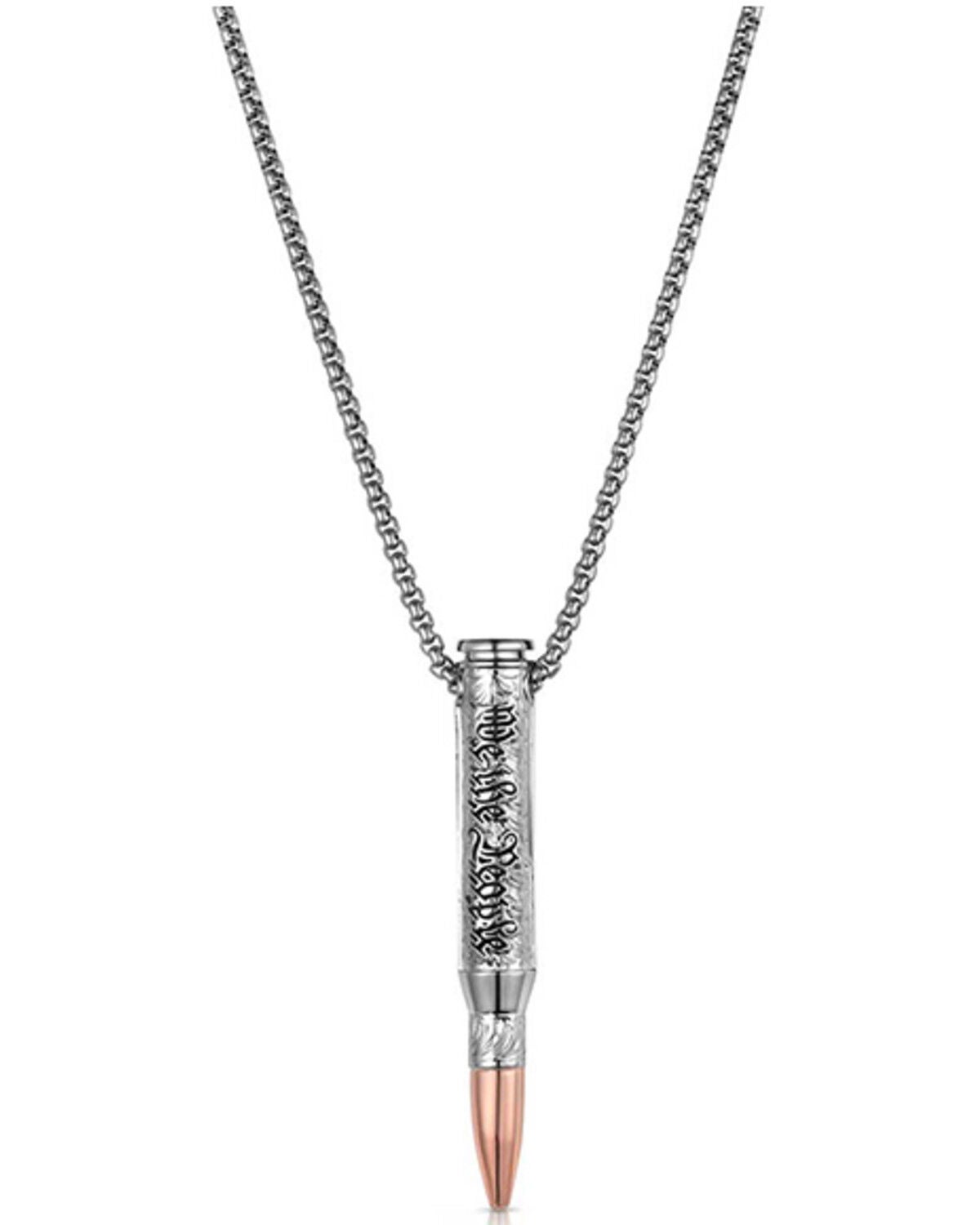 Image #2 - Montana Silversmiths Men's Bullet Necklace, Silver, hi-res