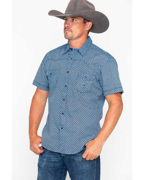 Image #5 - Rock & Roll Denim Men's Crinkle Washed Poplin Short Sleeve Western Shirt, , hi-res