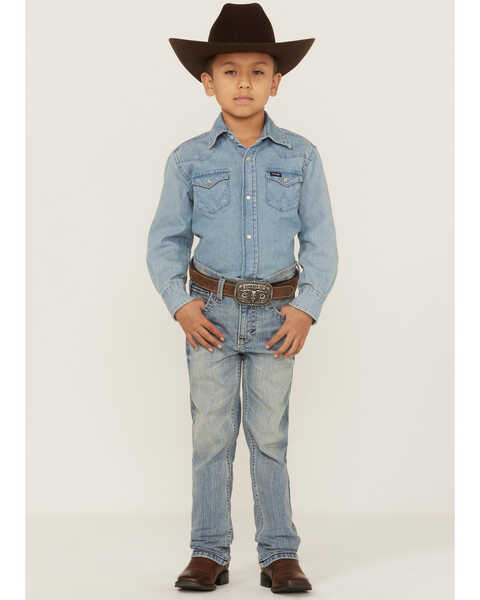 Image #3 - Cody James Little Boys' Crupper Light Wash Slim Straight Jeans - Sizes 4-8, Blue, hi-res