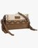 Image #1 - Wrangler Women's Southwestern Embroidered Fringe Wallet Crossbody Bag, Beige, hi-res