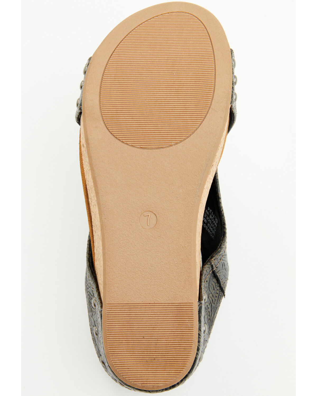 Image #7 - Very G Women's Isabella 2 Tooled Sandals, Charcoal, hi-res