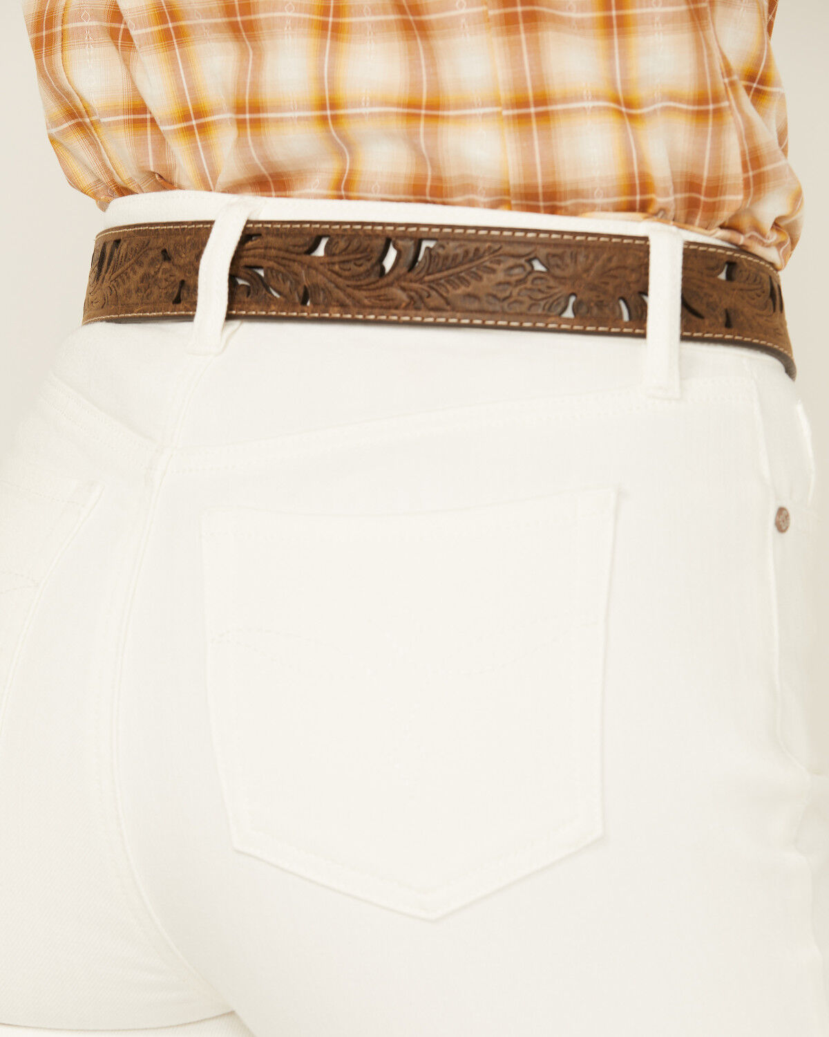 Image #4 - Shyanne Women's Super High Rise Flare Stretch Denim Jeans, Natural, hi-res