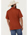 Image #4 - RANK 45® Men's Laredo Short Sleeve Polo Shirt , Dark Orange, hi-res