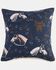 Image #1 - HiEnd Accents Saratoga Teddy Backed Pillow, Navy, hi-res