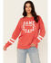 Image #1 - Blended Women's Game Day Graphic Sweatshirt, Red, hi-res