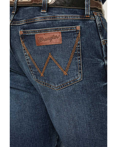 Image #4 - Wrangler Retro Men's Elwick Dark Wash Slim Bootcut Stretch Denim Jeans - Tall , Dark Wash, hi-res