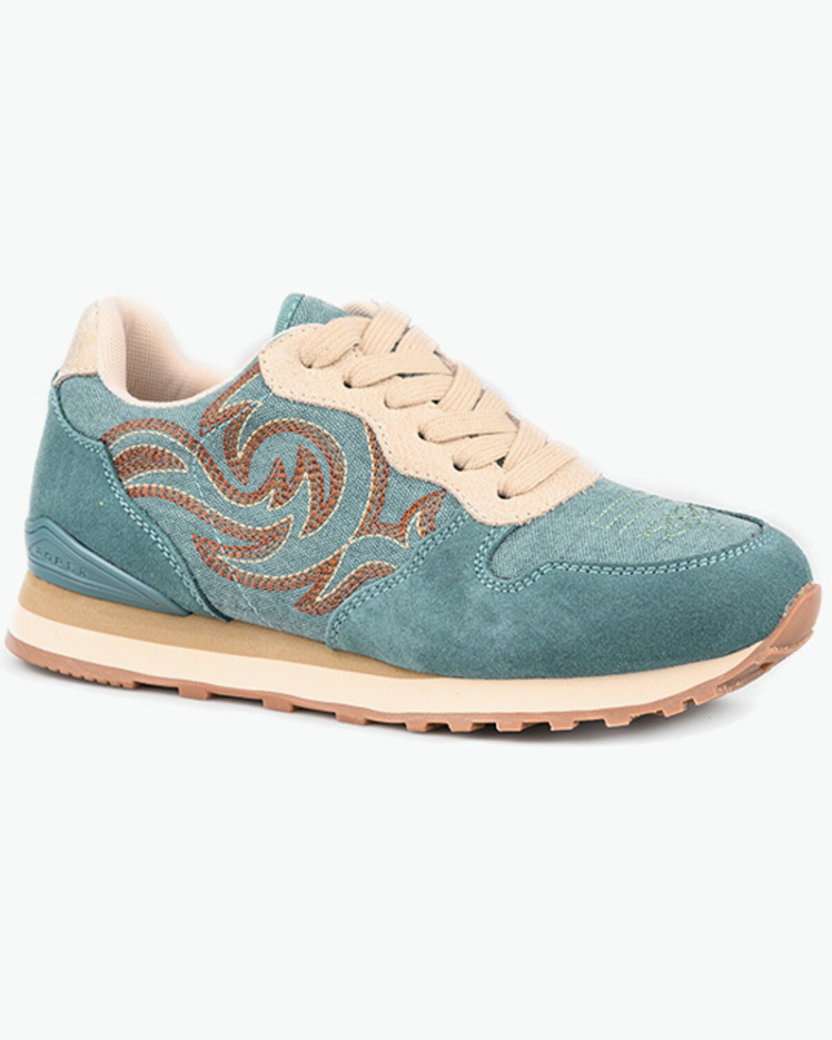 Roper Women's Giddy Up Spice Casual Shoes, Green, hi-res
