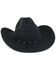 Cody James Men's Drifter 3X Rider Crown Wool Felt Cowboy Hat, Black, hi-res