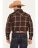 Image #4 - Ely Walker Men's Plaid Print Long Sleeve Pearl Snap Western Shirt, Black, hi-res