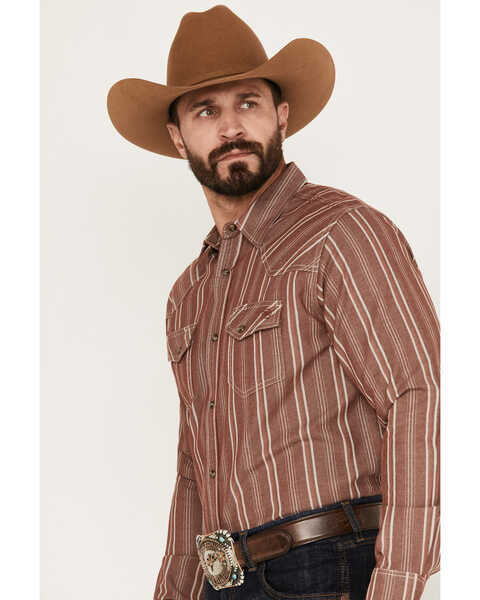 Image #2 - Blue Ranchwear Men's Twill Long Sleeve Work Snap Shirt, Fired Brick, hi-res