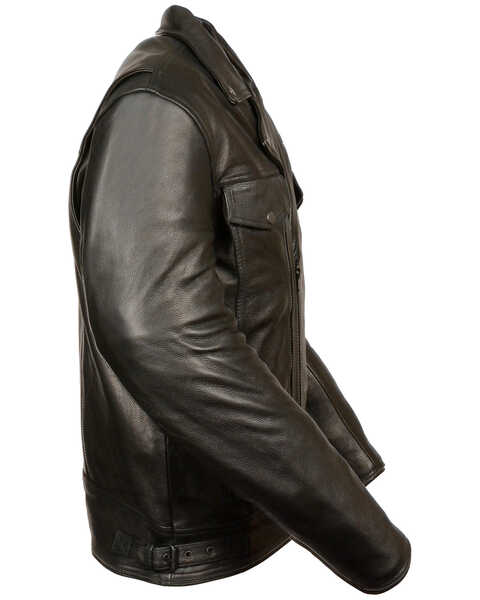 Image #2 - Milwaukee Leather Men's Utility Pocket Motorcycle Jacket - 4X, Black, hi-res