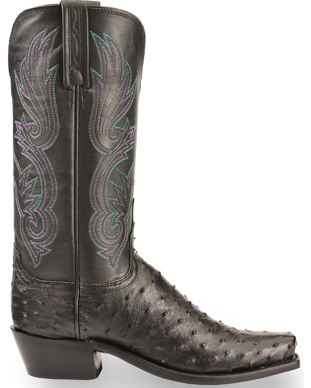 lucchese black ostrich boots