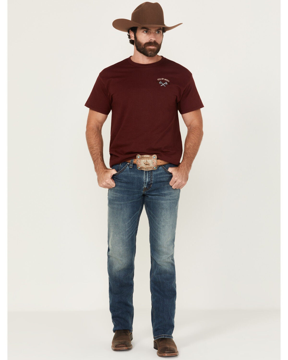 RANK 45&reg; Men's Roadrunner Wash Ambush Slim Straight Stretch Denim Jeans - Tall, Medium Wash, hi-res