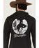 Image #4 - Wrangler Men's Boot Barn Exclusive Bucking Bronco Hooded Sweatshirt, Black, hi-res