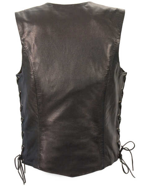 Image #2 - Milwaukee Leather Women's Lightweight Side Lace Concealed Carry Vest , Black, hi-res