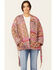 Image #1 - Molly Bracken Women's Livia Patchwork Shacket, Fuchsia, hi-res