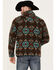 Image #4 - Powder River Outfitters by Panhandle Men's Wool Multicolor Zip Snap Jacket, Dark Brown, hi-res