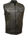 Image #1 - Milwaukee Leather Men's Open Neck Club Style Vest - 5X , Black, hi-res
