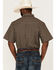 RANK 45 Men's Steer Small Plaid Print Short Sleeve Button Down Western Shirt - Big & Tall , Black, hi-res