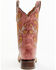 Dan Post Women's Athena Floral Embroidered Western Performance Boots - Broad Square Toe, Pink, hi-res