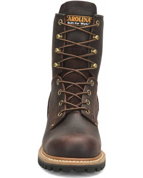 Carolina Women's Elm Logger Work Boots - Steel Toe, Dark Brown, hi-res