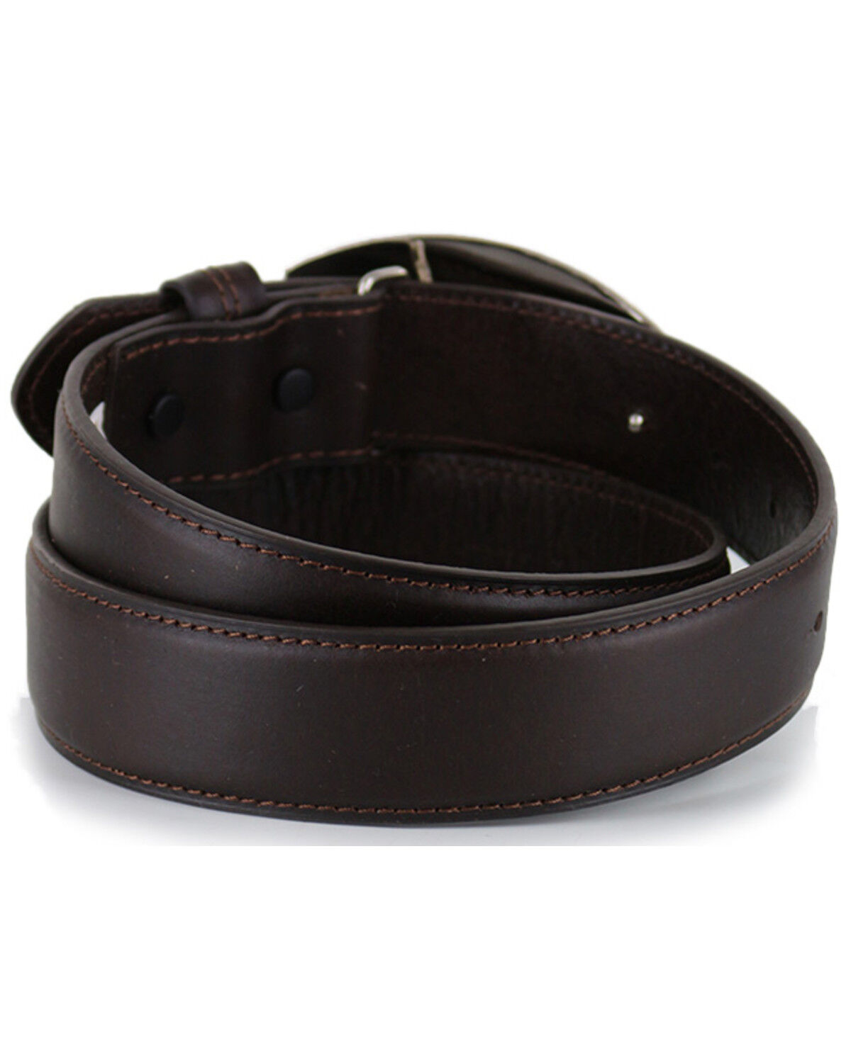 Image #2 - Cody James Men's Bullet Buckle Leather Belt, Brown, hi-res