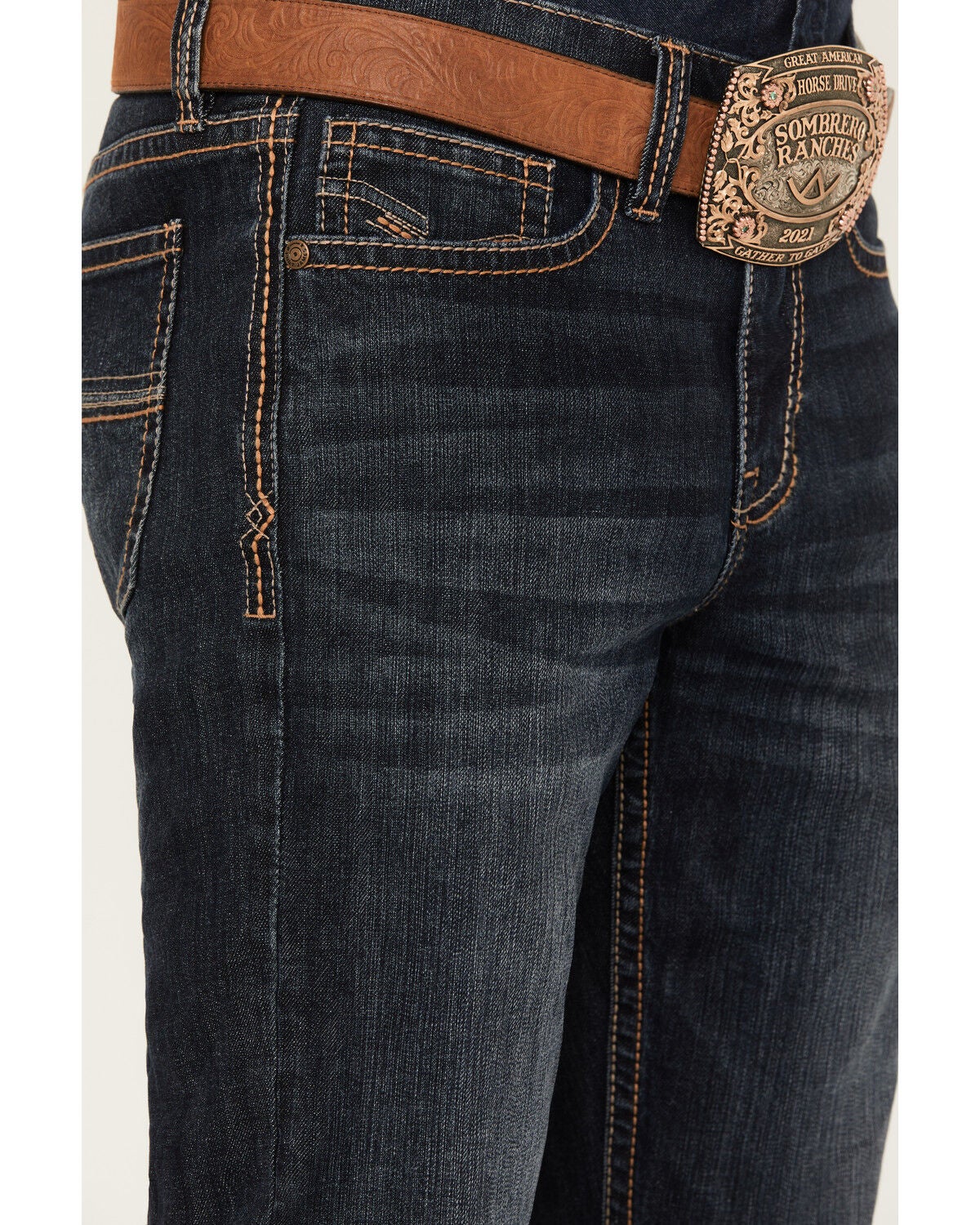 Image #2 - Cody James Men's Shadow Wash Jackson Slim Straight Stretch Denim Jeans, Dark Wash, hi-res