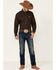 Cinch Men's Solid Brown Button Down Long Sleeve Western Shirt , Brown, hi-res
