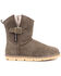 Superlamb Women's Argali Buckle Suede Leather Casual Pull On Boots - Round Toe, Taupe, hi-res