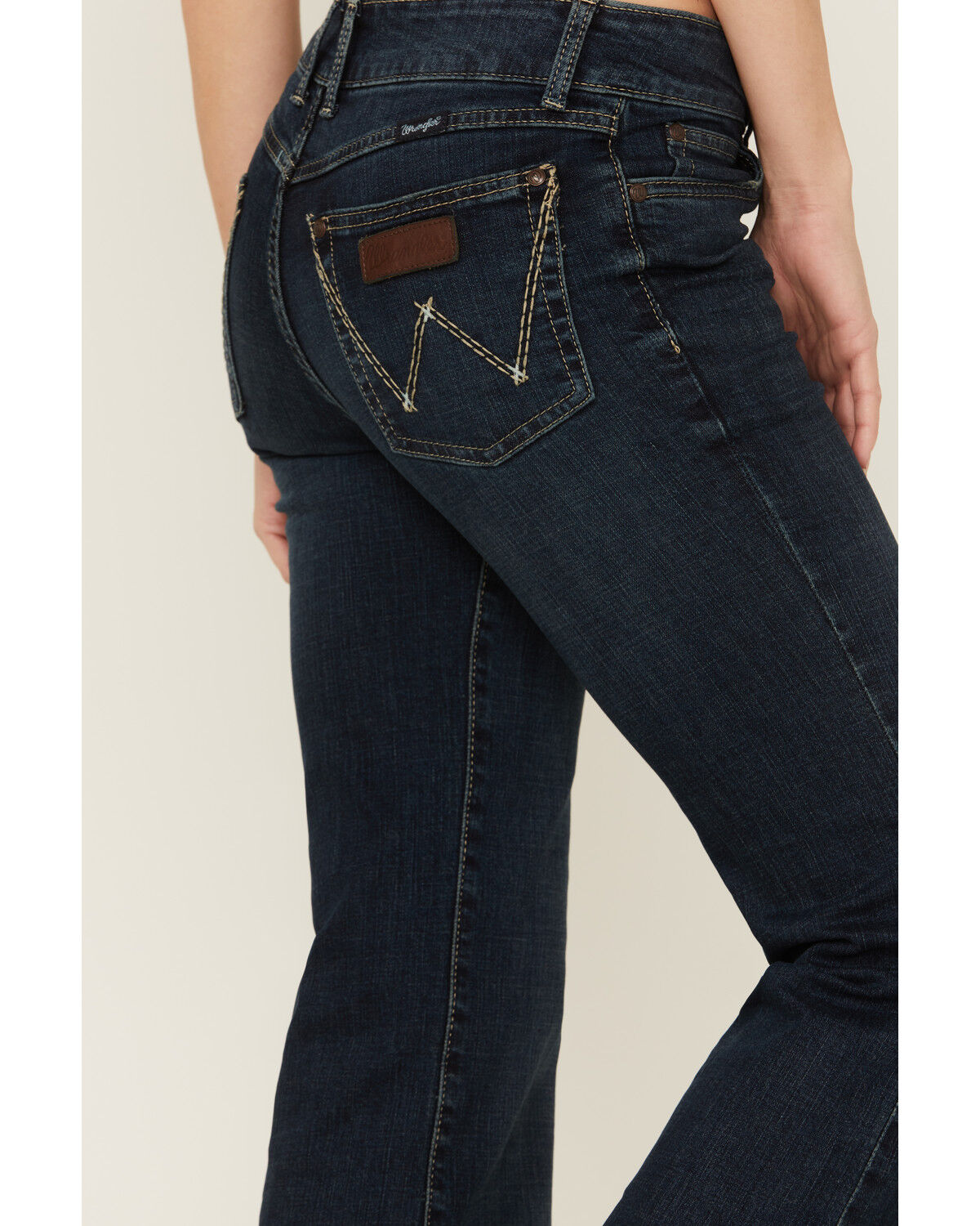 Image #4 - Wrangler Retro Women's Samantha Mae Wide Leg Trouser Jeans, Blue, hi-res