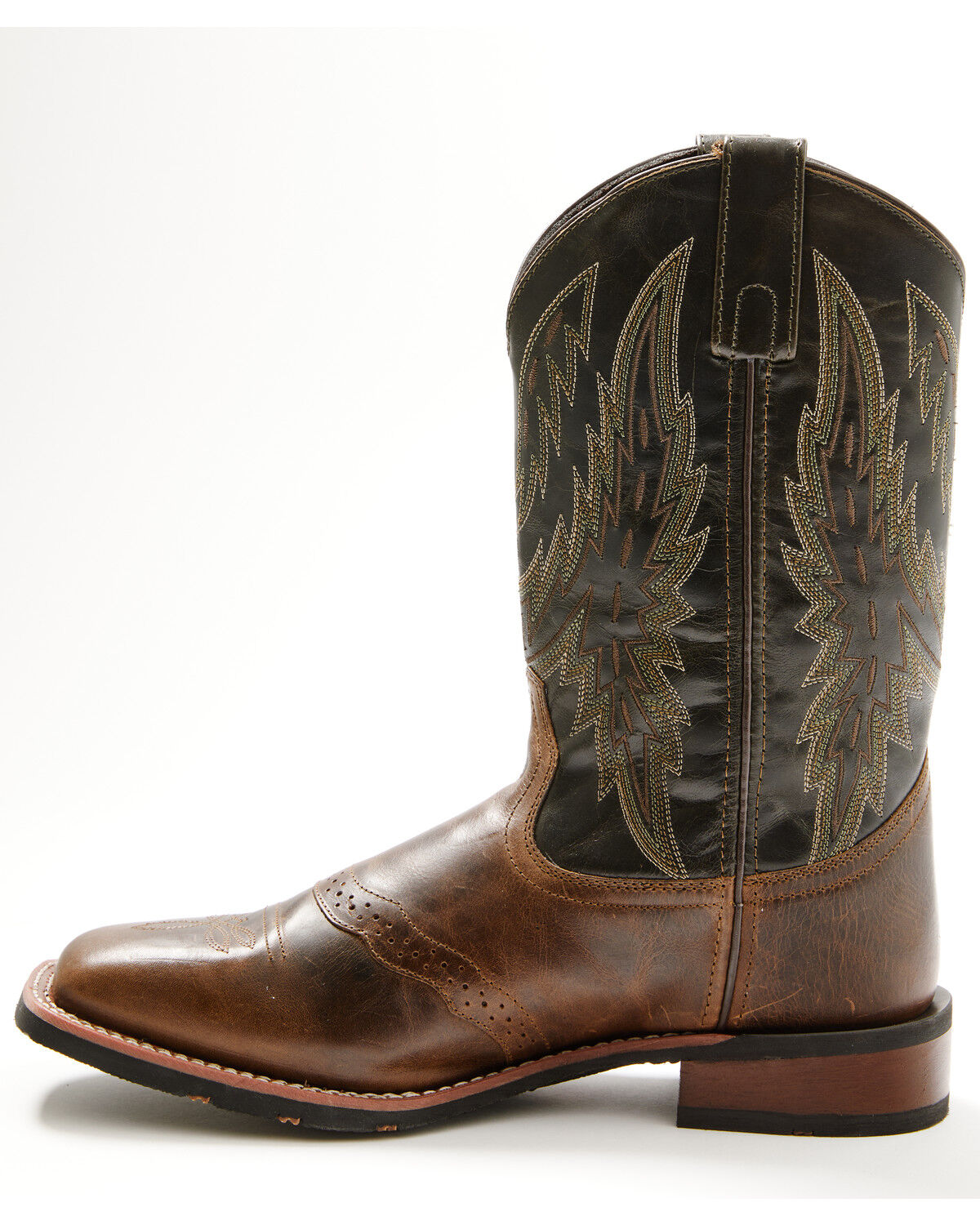 Image #3 - Laredo Men's Hyde Performance Western Boots - Broad Square Toe, Brown, hi-res