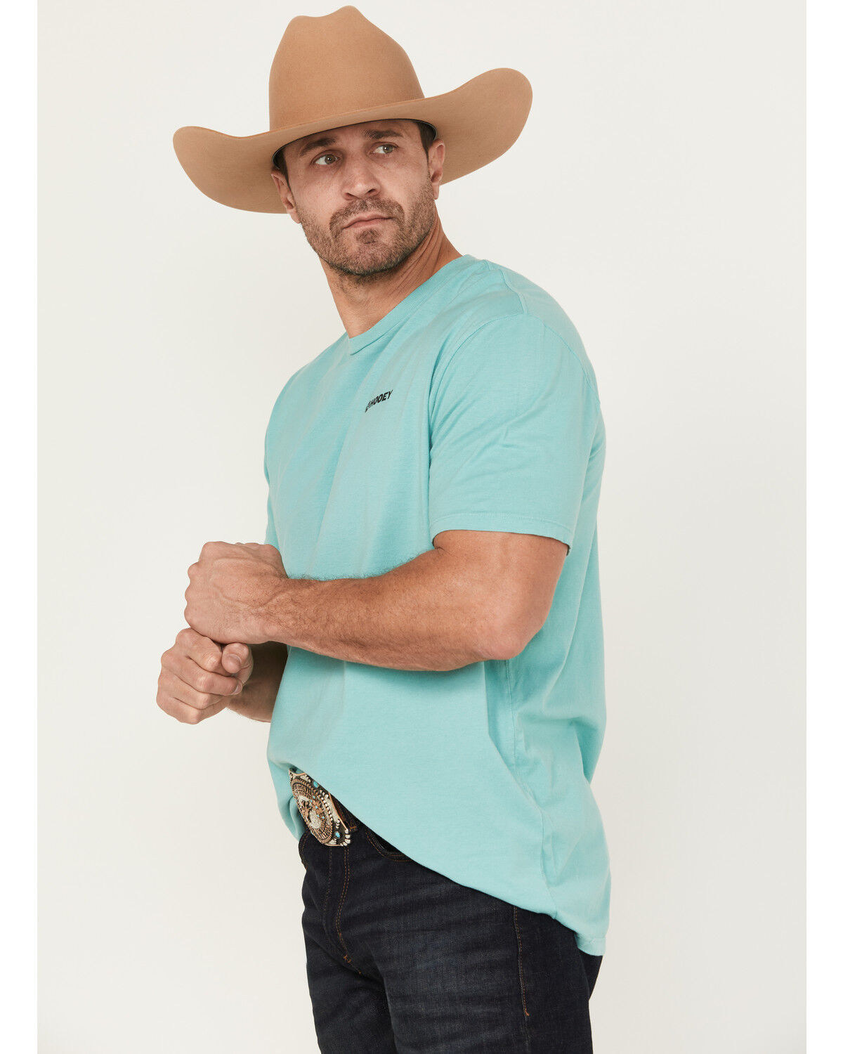 Image #3 - Hooey Men's Zenith Short Sleeve Graphic T-Shirt, Turquoise, hi-res