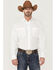 Resistol Men's Solid Long Sleeve Button-Down Western Shirt , White, hi-res