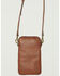Image #3 - Shyanne Women's Studded Tooled Crossbody Phone Bag, Brown, hi-res