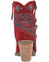 Image #5 - Dingo Women's Suede Bandida Western Booties - Round Toe, Red, hi-res