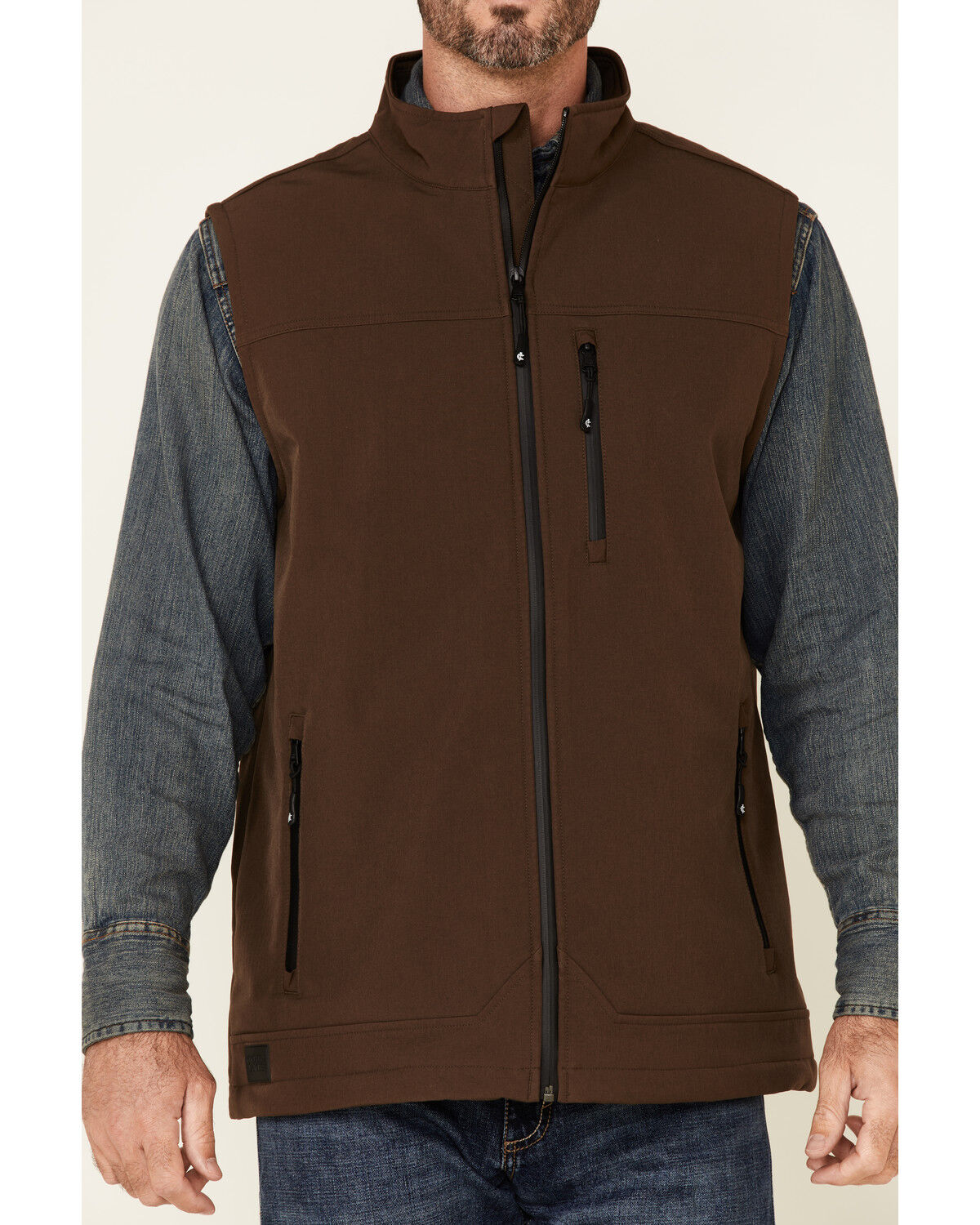 Image #3 - Cody James Core Men's Bonded Wrightwood Zip-Front Softshell Vest - Big & Tall, , hi-res