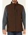 Cody James Core Men's Bonded Wrightwood Zip-Front Softshell Vest - Big & Tall , Brown, hi-res