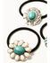 Image #3 - Shyanne Women's Concho Hair Tie Set - 5 Piece, Silver, hi-res