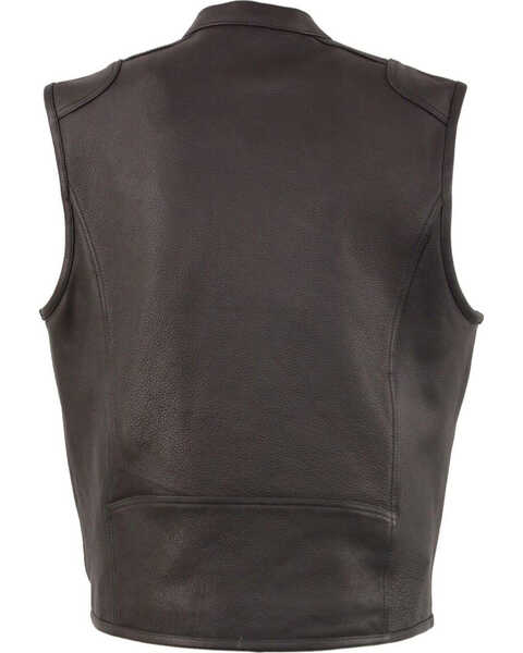Image #3 - Milwaukee Leather Men's Black Cool Tec Leather Vest - Big 5X , Black, hi-res