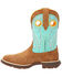 Image #3 - Durango Women's Blue Lady Rebel Boots - Square Toe , Brown/blue, hi-res