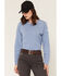 Image #1 - Ariat Women's FR Baselayer Long Sleeve Work Shirt, Medium Blue, hi-res