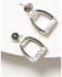 Image #3 - Lainey Wilson Women's Stirrup Drop Earrings, Silver, hi-res