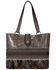 Montana West Women's Trinity Ranch Hair-on Cowhide Collection Concealed Carry Tote Bag, Coffee, hi-res