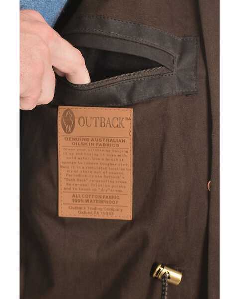 Outback Trading Co. Men's Long Oilskin Duster, Brown, hi-res