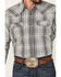Image #3 - Moonshine Spirit Men's Tuning Fork Plaid Print Long Sleeve Snap Western Shirt, White, hi-res